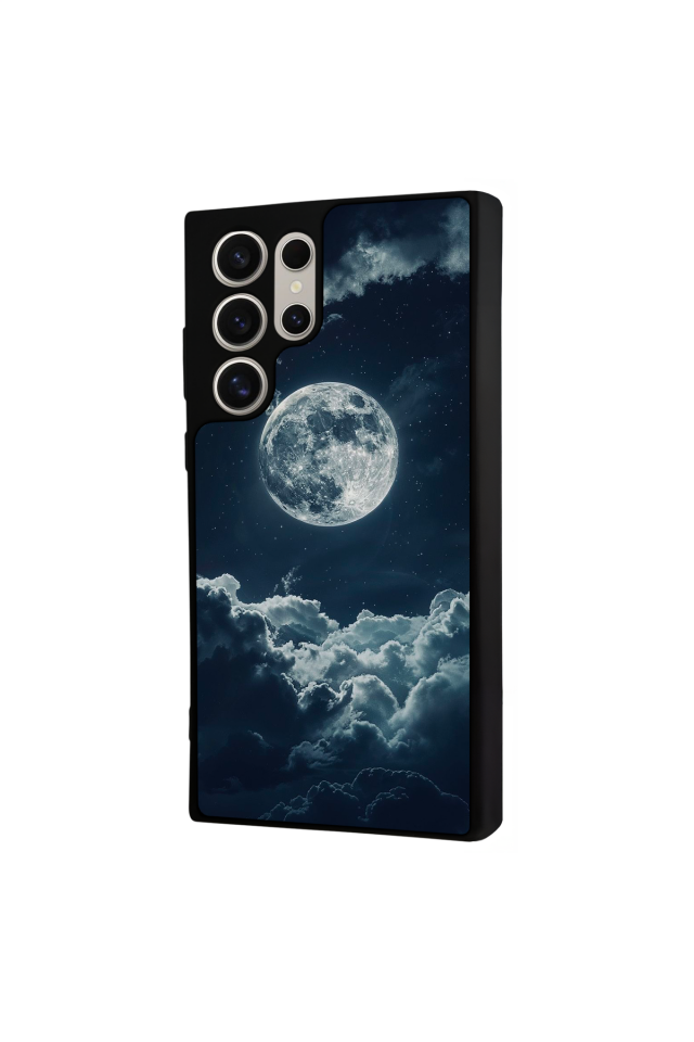 Samsung Galaxy S22 Ultra Uyumlu Ay Tasarımlı Glossy Premium Kılıf