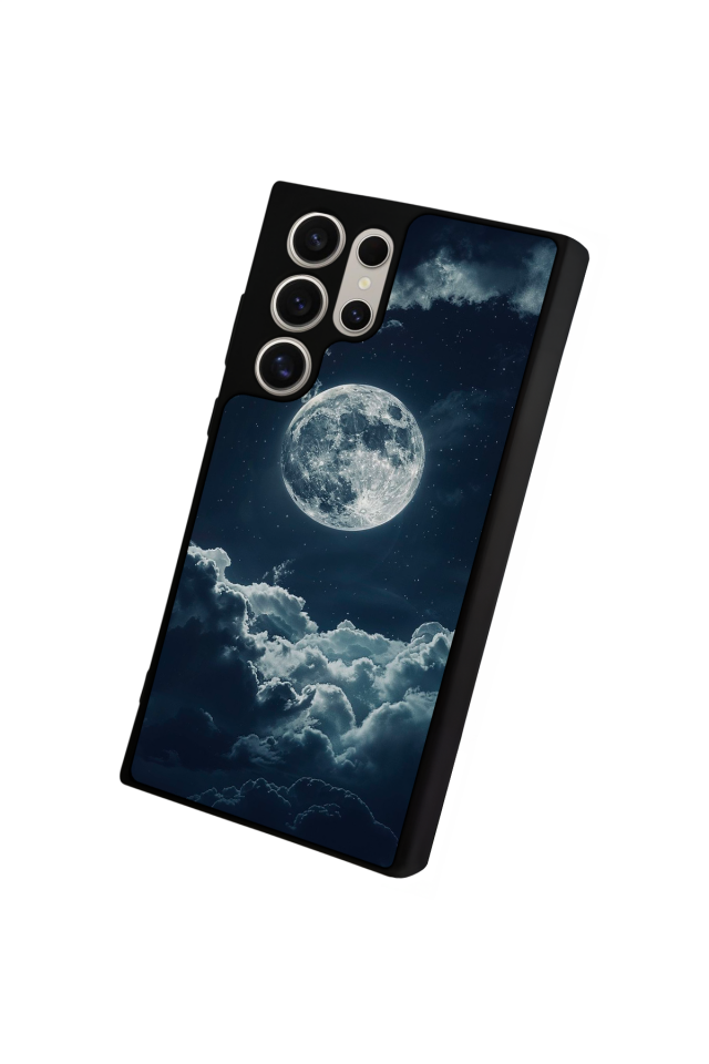 Samsung Galaxy S22 Ultra Uyumlu Ay Tasarımlı Glossy Premium Kılıf