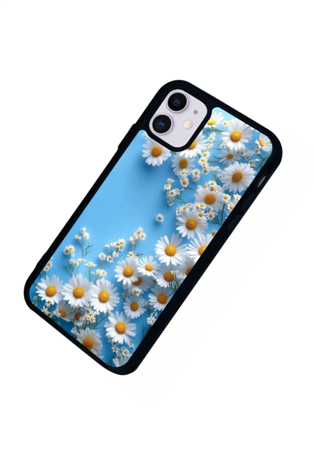 iPhone 11 Uyumlu Cicek Tasarımlı Glossy Premium Kılıf