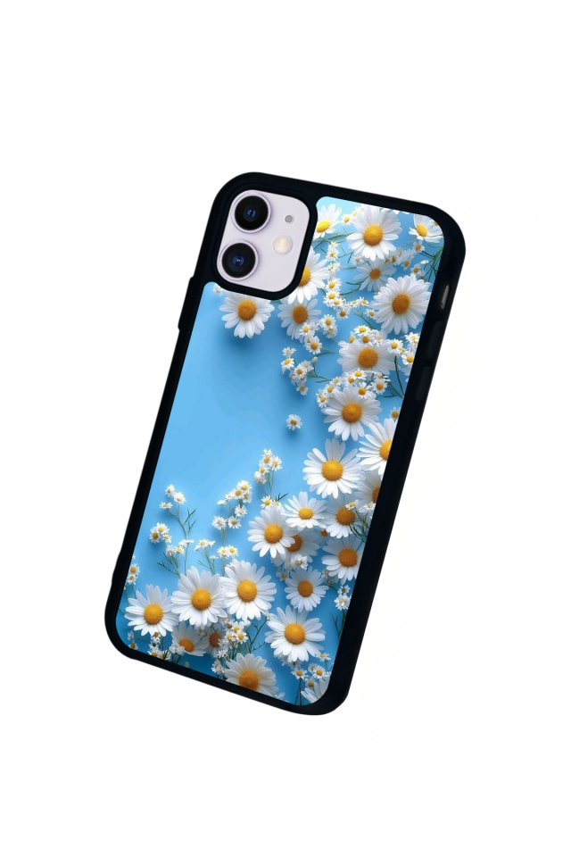 iPhone 11 Uyumlu Cicek Tasarımlı Glossy Premium Kılıf