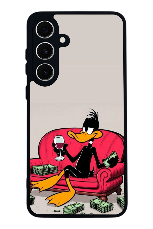 Samsung Galaxy S24 FE Uyumlu Daffy duck Tasarımlı Glossy Premium Kılıf
