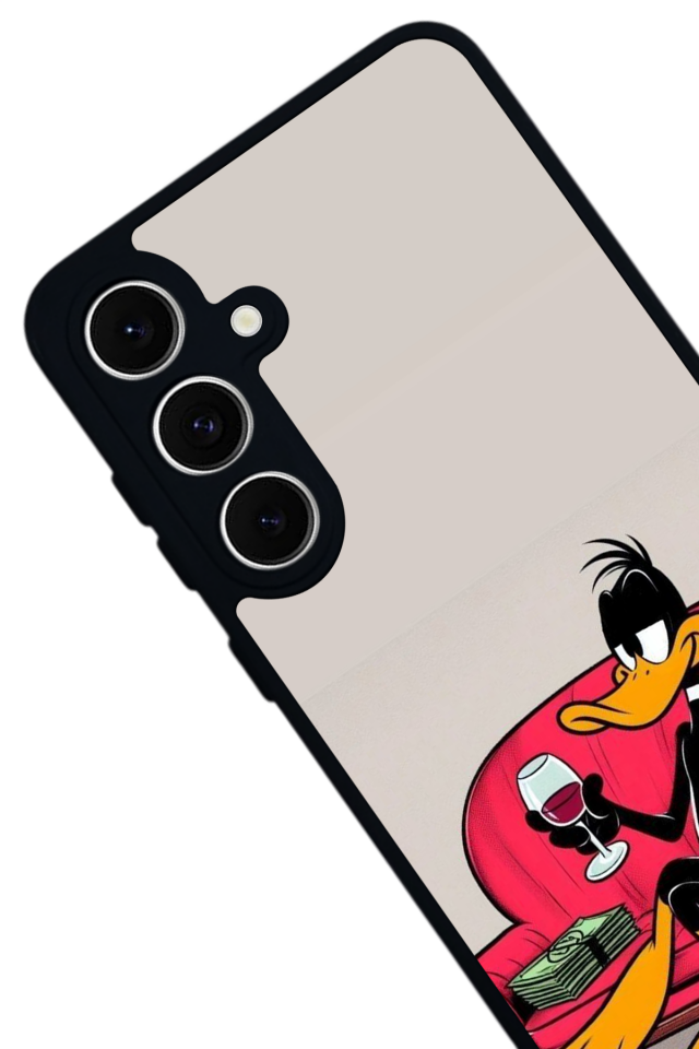 Samsung Galaxy S24 FE Uyumlu Daffy duck Tasarımlı Glossy Premium Kılıf