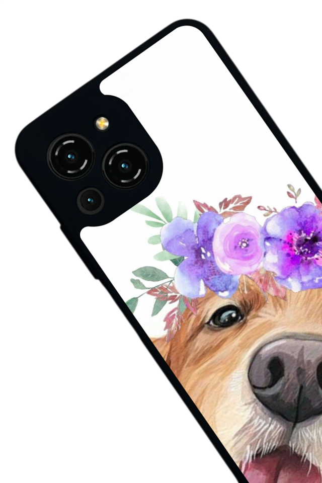 Reeder S23 Pro Max Uyumlu Golden Kopek Tasarımlı Glossy Premium Kılıf