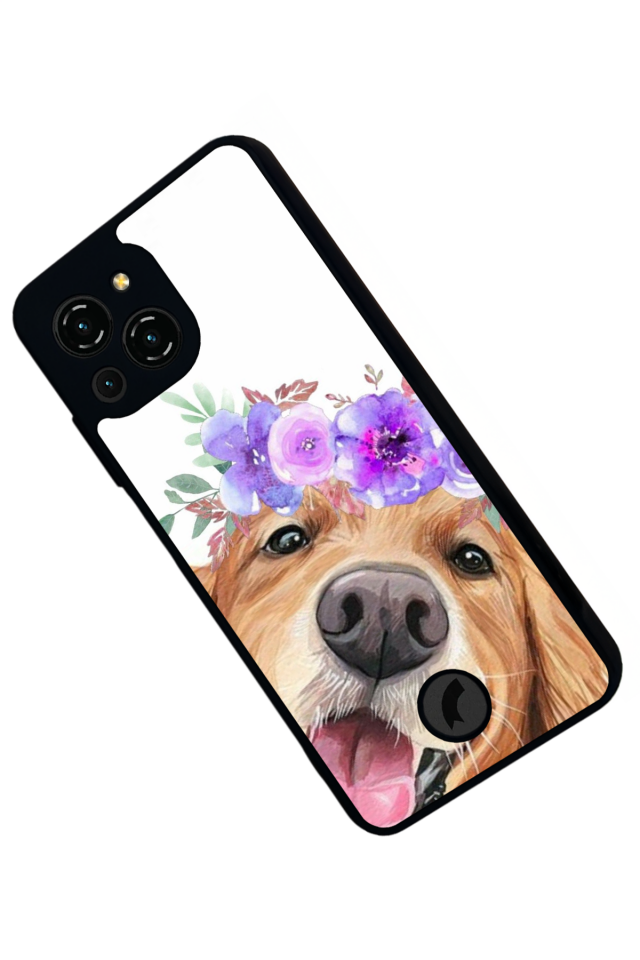 Reeder S23 Pro Max Uyumlu Golden Kopek Tasarımlı Glossy Premium Kılıf