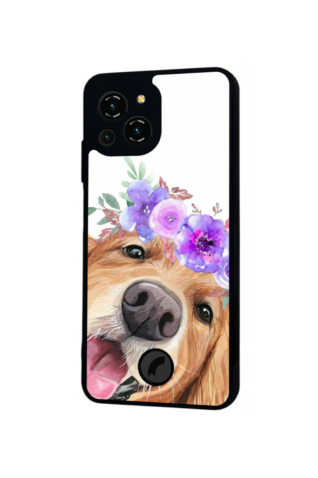 Reeder S23 Pro Max Uyumlu Golden Kopek Tasarımlı Glossy Premium Kılıf