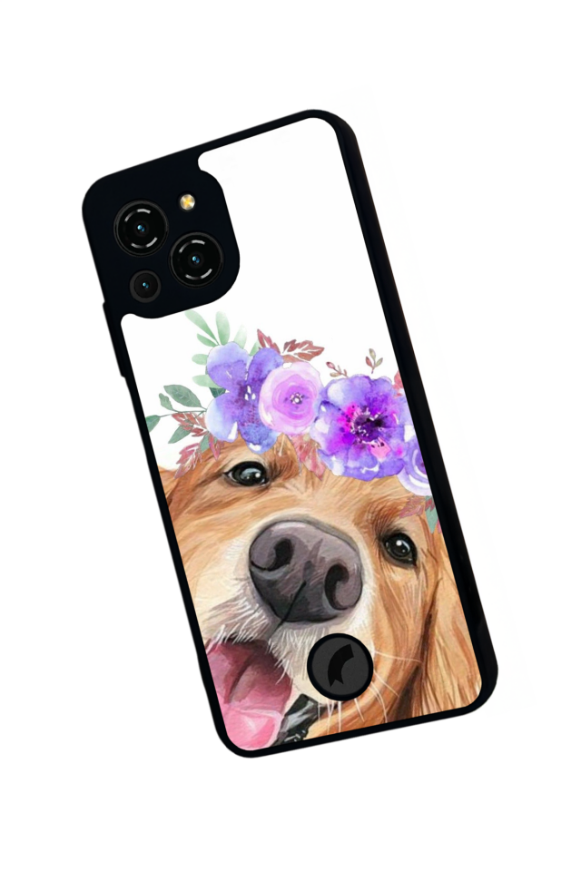 Reeder S23 Pro Max Uyumlu Golden Kopek Tasarımlı Glossy Premium Kılıf