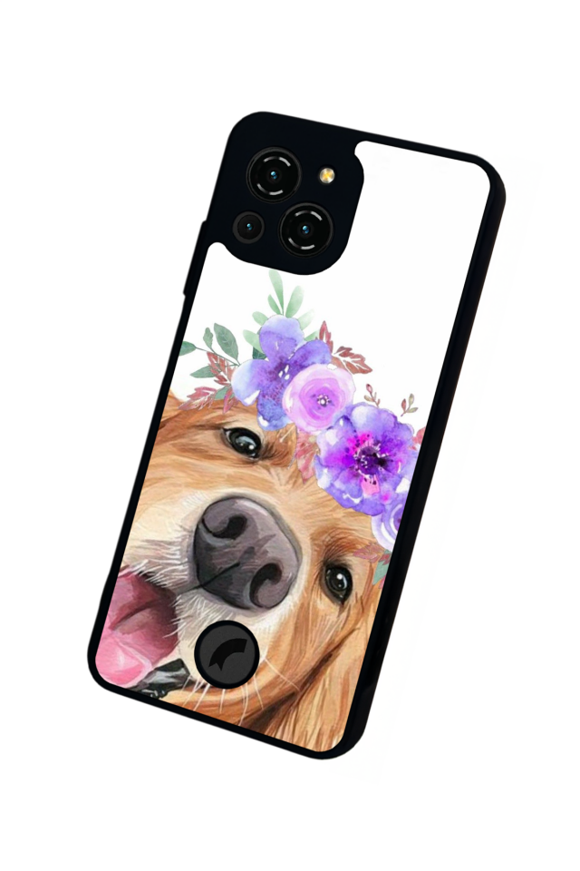 Reeder S23 Pro Max Uyumlu Golden Kopek Tasarımlı Glossy Premium Kılıf