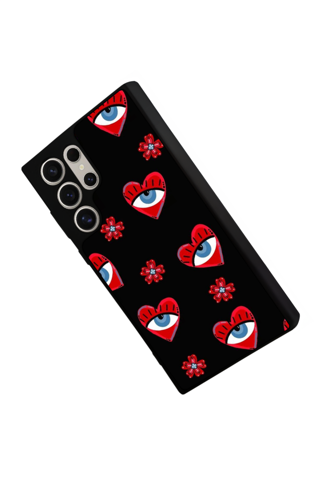 Samsung Galaxy S22 Ultra Uyumlu Göz Tasarımlı Glossy Premium Kılıf