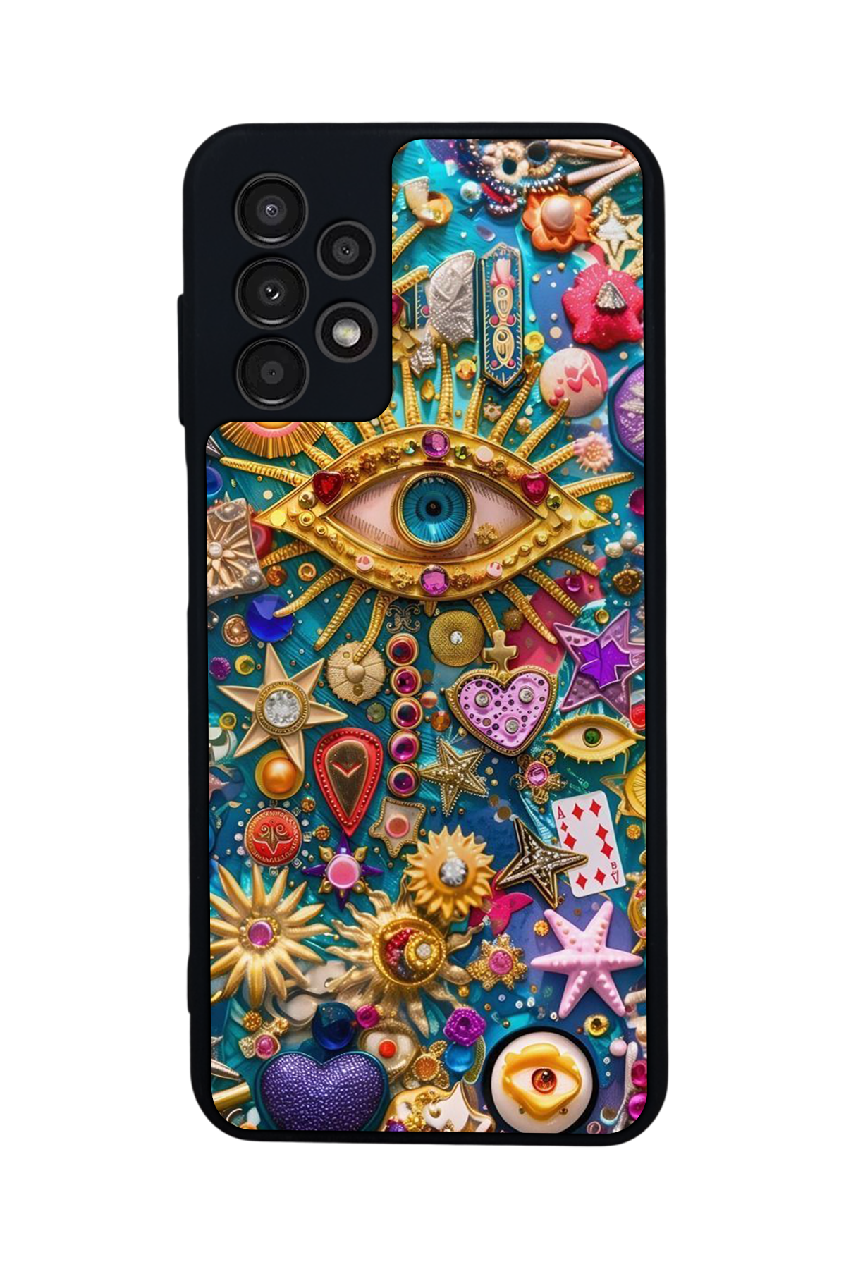 Samsung Galaxy A23 Uyumlu Göz Tasarımlı Glossy Premium Kılıf