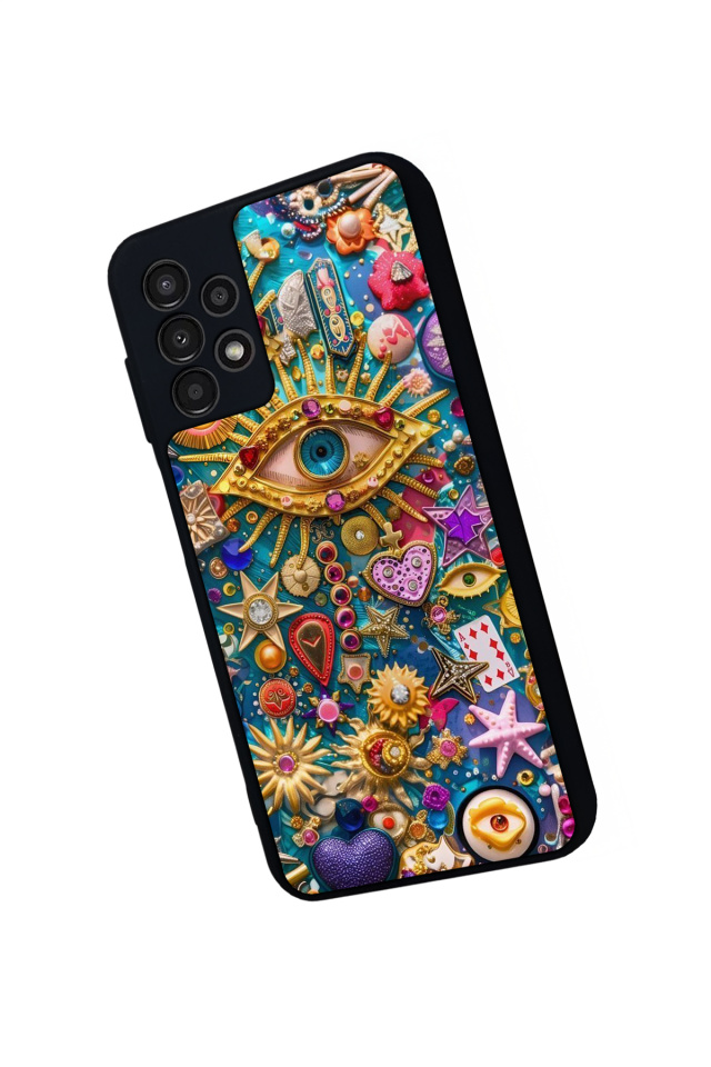 Samsung Galaxy A23 Uyumlu Göz Tasarımlı Glossy Premium Kılıf