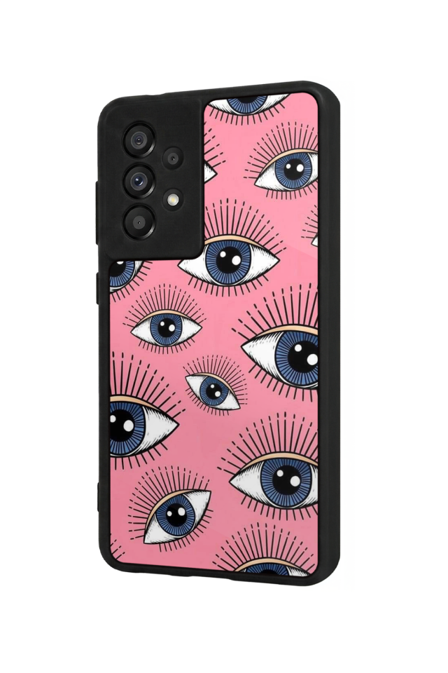 Samsung Galaxy A73 Uyumlu Göz Tasarımlı Glossy Premium Kılıf