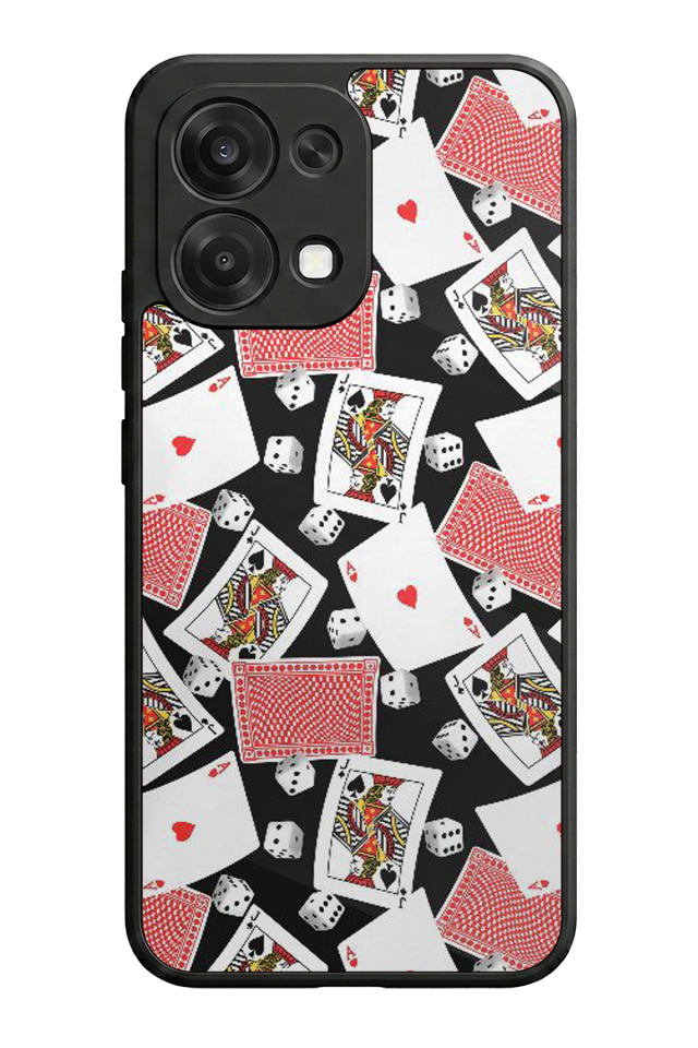 Oppo A6 Pro Uyumlu Kart Tasarımlı Glossy Premium Kılıf