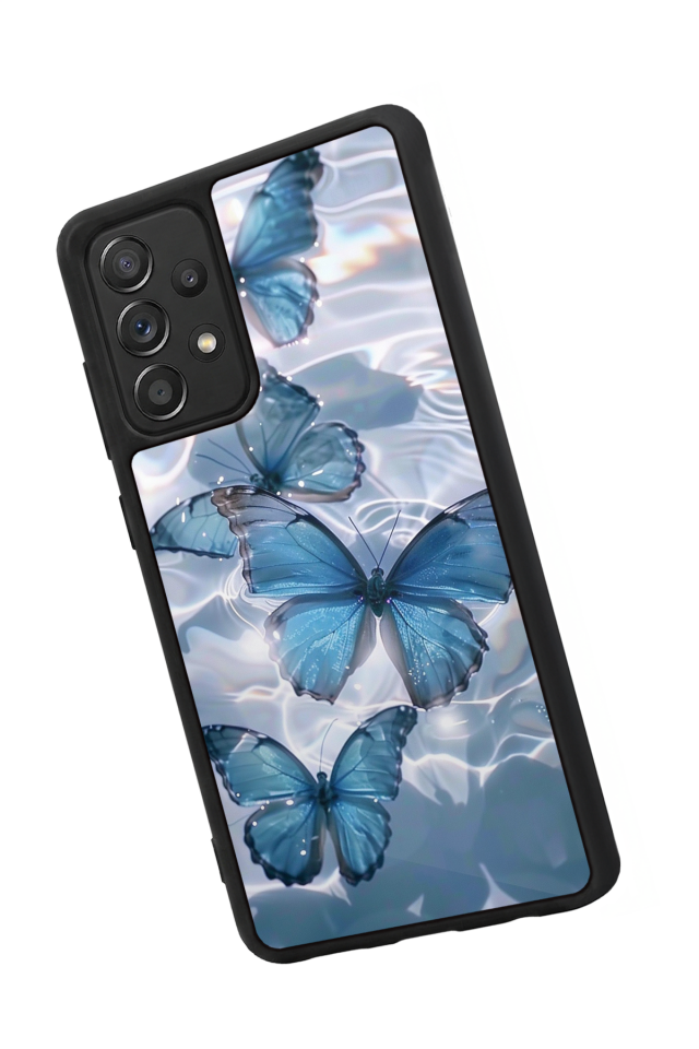 Samsung Galaxy A72 Uyumlu Kelebek Tasarımlı Glossy Premium Kılıf
