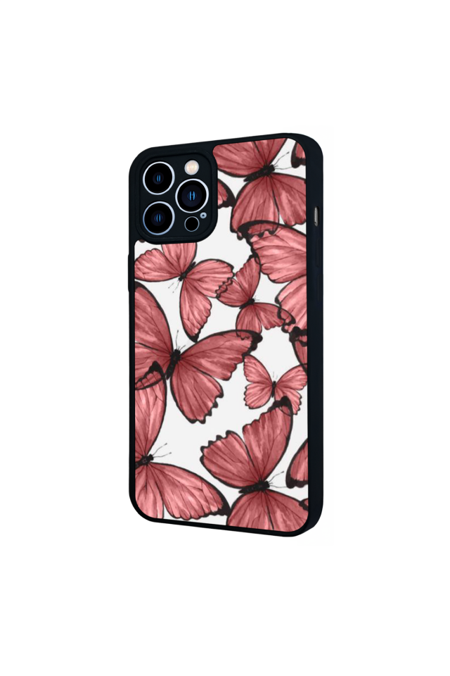 iPhone 12 Pro Max Uyumlu Kelebek Tasarımlı Glossy Premium Kılıf