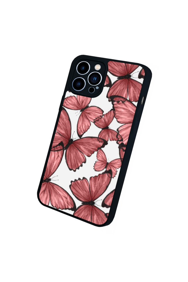 iPhone 12 Pro Max Uyumlu Kelebek Tasarımlı Glossy Premium Kılıf