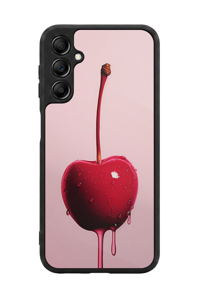 Samsung Galaxy A14 Uyumlu Kiraz Tasarımlı Glossy Premium Kılıf