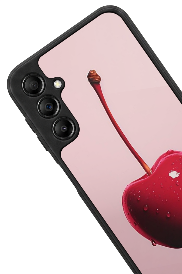 Samsung Galaxy A14 Uyumlu Kiraz Tasarımlı Glossy Premium Kılıf
