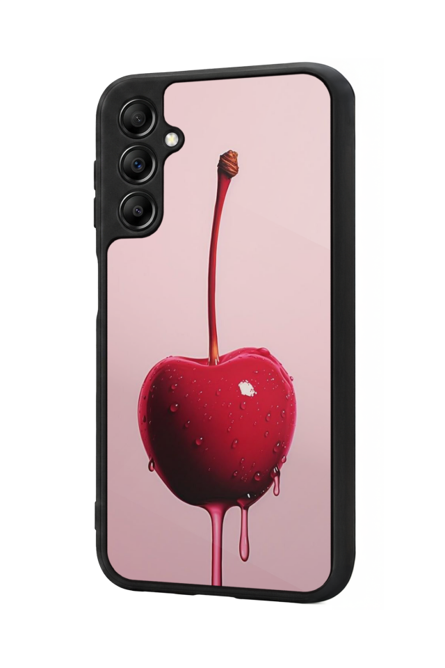Samsung Galaxy A14 Uyumlu Kiraz Tasarımlı Glossy Premium Kılıf