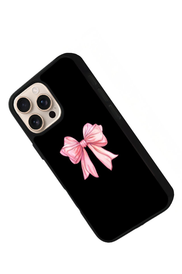 iPhone 14 Pro Uyumlu Kurdele Tasarımlı Glossy Premium Kılıf