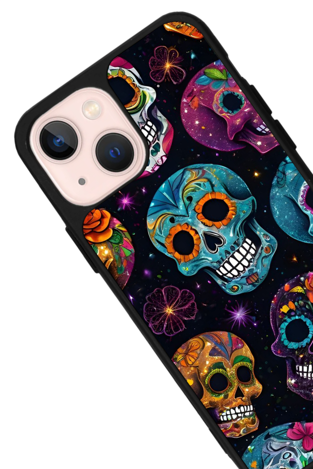 iPhone 14 Plus Uyumlu KuruKafa Tasarımlı Glossy Premium Kılıf