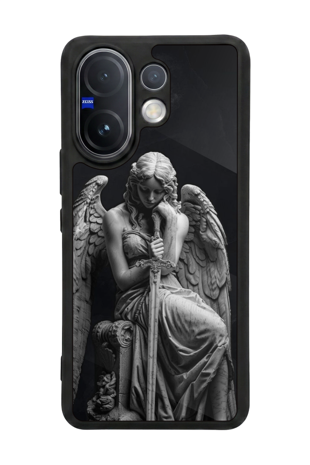 Vivo V60 Uyumlu Melek Tasarımlı Glossy Premium Kılıf
