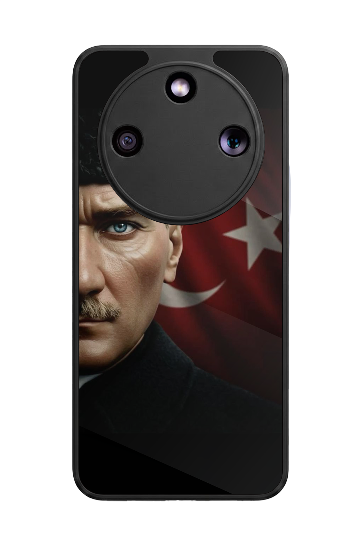 Honor Magic 8 Lite Uyumlu Mustafa Kemal Ataturk Tasarımlı Glossy Premium Kılıf