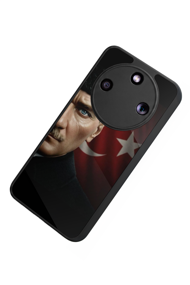 Honor Magic 8 Lite Uyumlu Mustafa Kemal Ataturk Tasarımlı Glossy Premium Kılıf