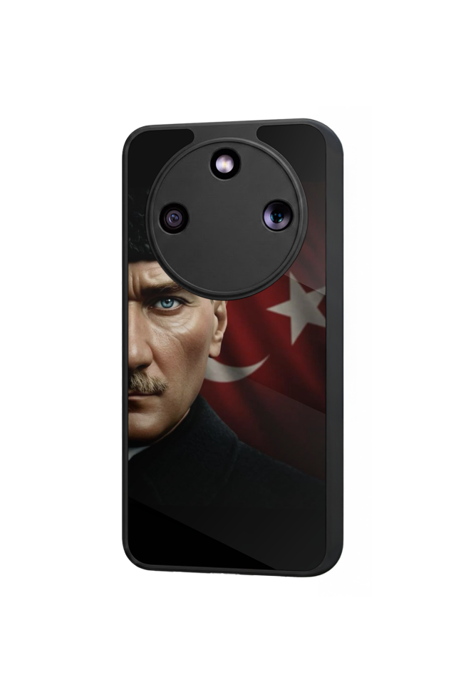 Honor Magic 8 Lite Uyumlu Mustafa Kemal Ataturk Tasarımlı Glossy Premium Kılıf