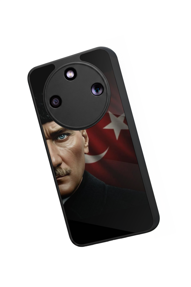 Honor Magic 8 Lite Uyumlu Mustafa Kemal Ataturk Tasarımlı Glossy Premium Kılıf
