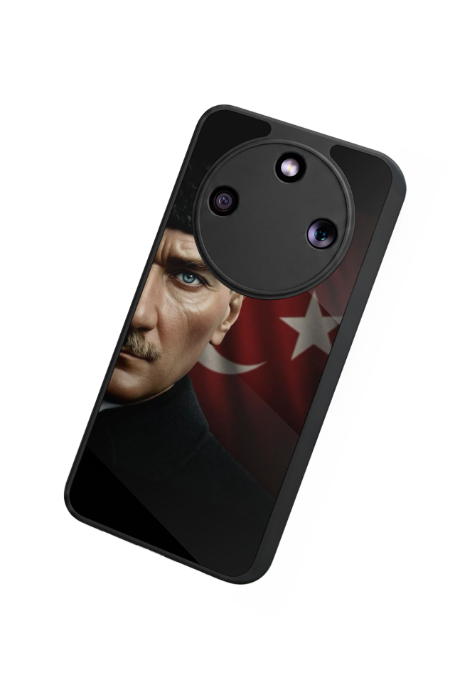 Honor Magic 8 Lite Uyumlu Mustafa Kemal Ataturk Tasarımlı Glossy Premium Kılıf