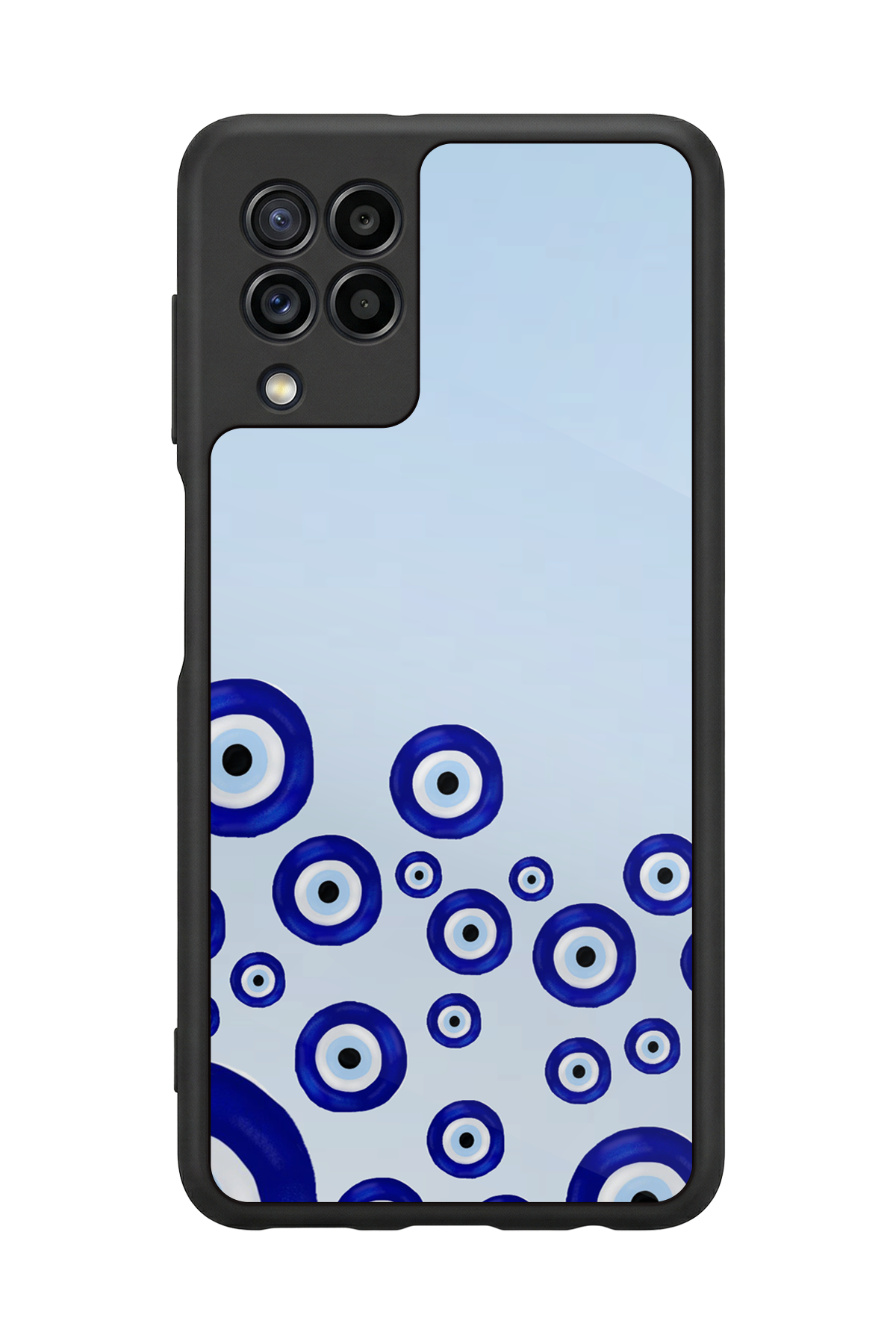 Samsung Galaxy M32 Uyumlu Nazar Tasarımlı Glossy Premium Kılıf