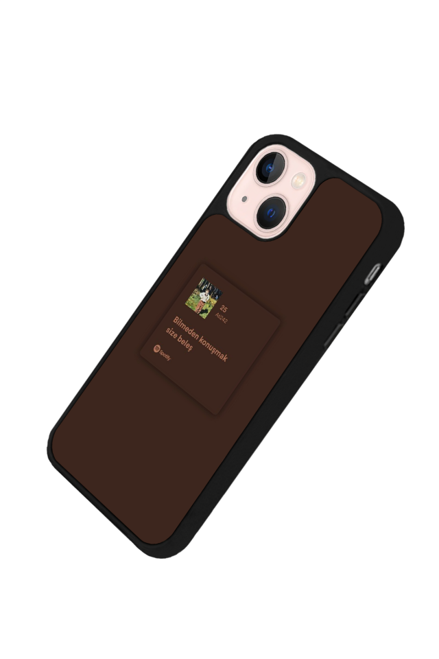 iPhone 13/14 Uyumlu Sarki Sozleri Tasarımlı Glossy Premium Kılıf