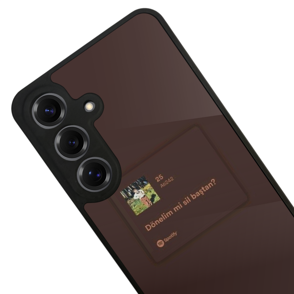 Samsung Galaxy S25 Uyumlu Sarki Sozleri Tasarımlı Glossy Premium Kılıf