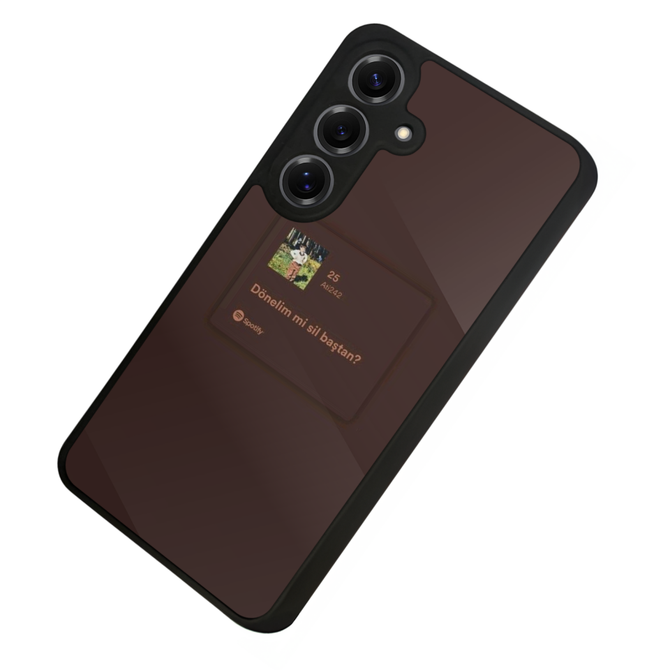 Samsung Galaxy S25 Uyumlu Sarki Sozleri Tasarımlı Glossy Premium Kılıf
