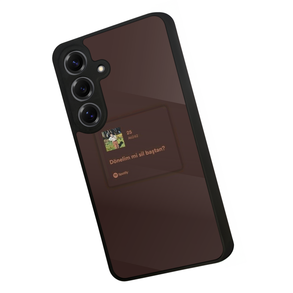 Samsung Galaxy S25 Uyumlu Sarki Sozleri Tasarımlı Glossy Premium Kılıf
