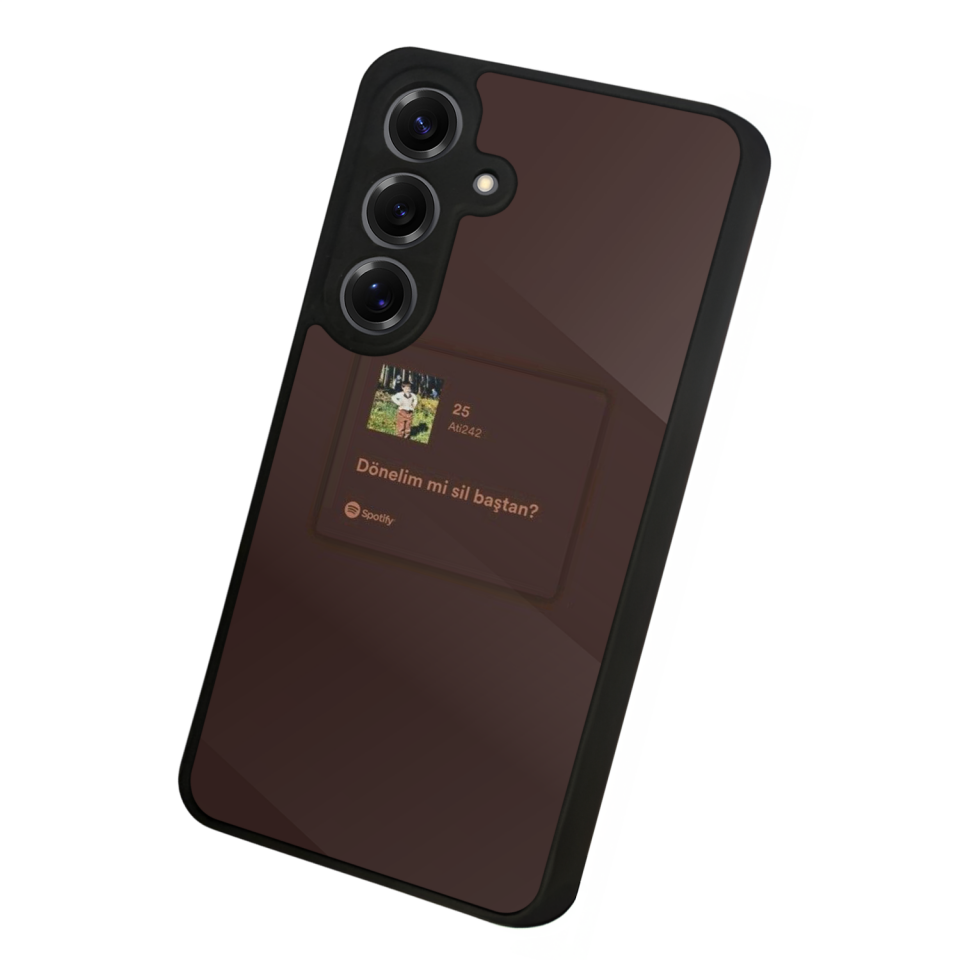 Samsung Galaxy S25 Uyumlu Sarki Sozleri Tasarımlı Glossy Premium Kılıf
