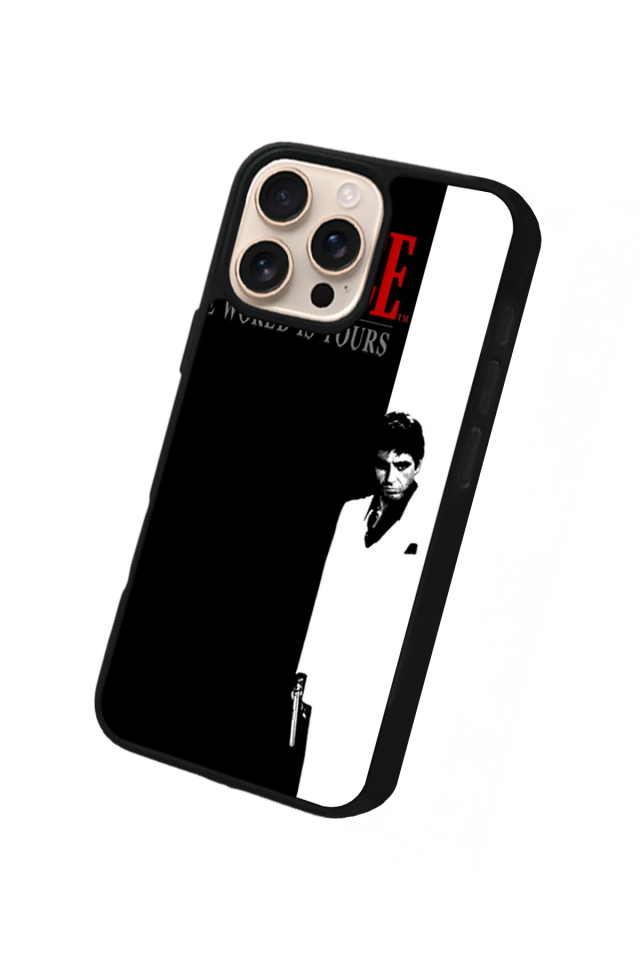 iPhone 14 Pro Max Uyumlu Scarface Tasarımlı Glossy Premium Kılıf