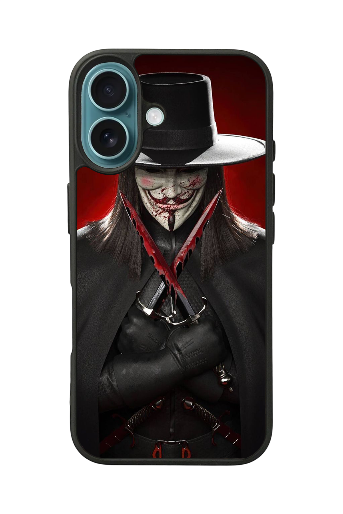 iPhone 16 Uyumlu Vendetta Tasarımlı Glossy Premium Kılıf