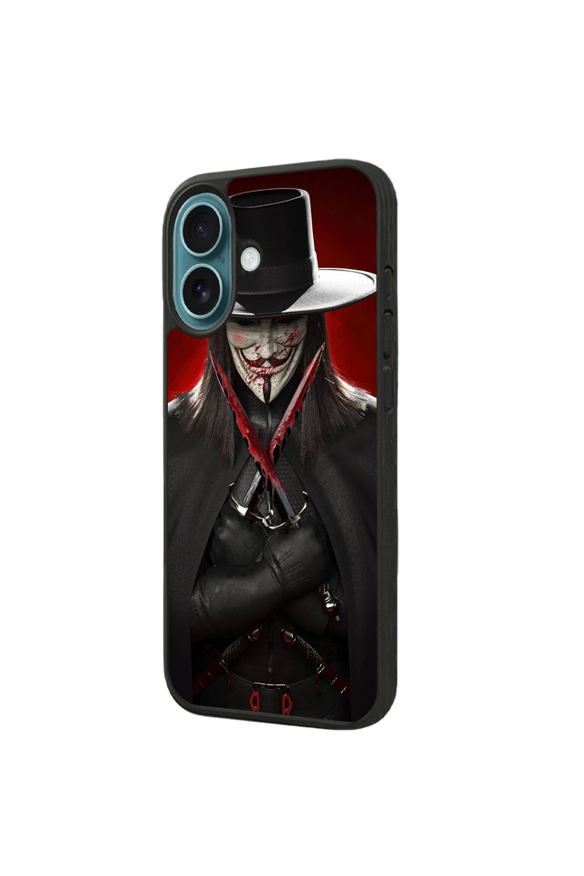 iPhone 16 Uyumlu Vendetta Tasarımlı Glossy Premium Kılıf