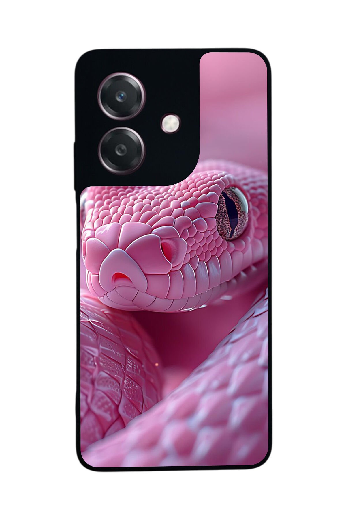 Oppo A3 5G Uyumlu Yılan Tasarımlı Glossy Premium Kılıf