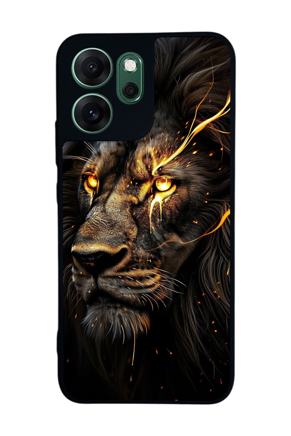 Oppo Reno 14F Uyumlu Aslan Tasarımlı Glossy Premium Kılıf