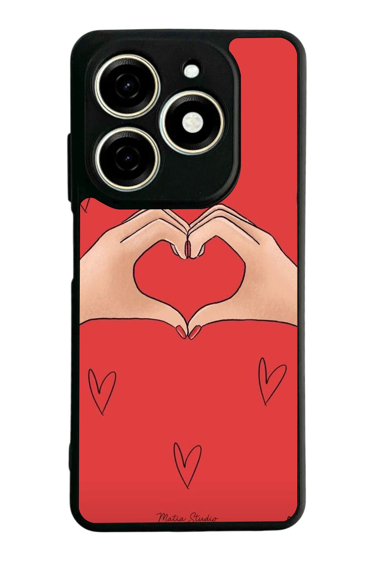 Infınıx Smart 8 Pro Uyumlu Kalp Love Tasarımlı Glossy Premium Kılıf