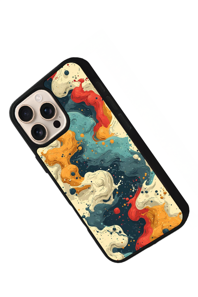 iPhone 15 Pro Uyumlu Abstract Tasarımlı Glossy Premium Kılıf