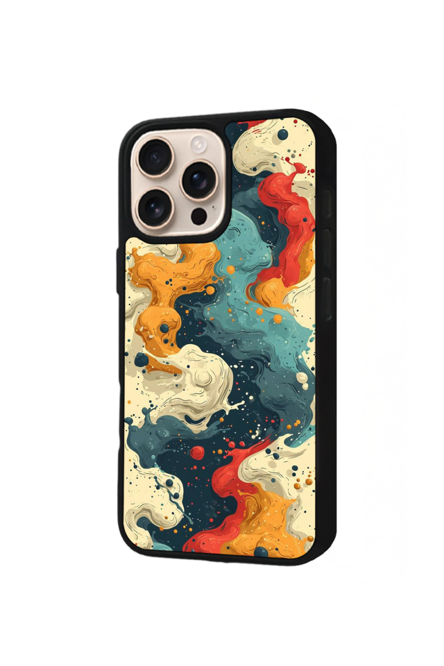 iPhone 15 Pro Uyumlu Abstract Tasarımlı Glossy Premium Kılıf