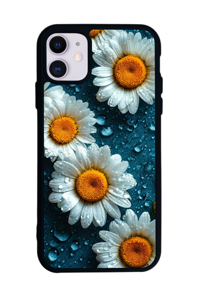 iPhone 11 Uyumlu Cicek Tasarımlı Glossy Premium Kılıf