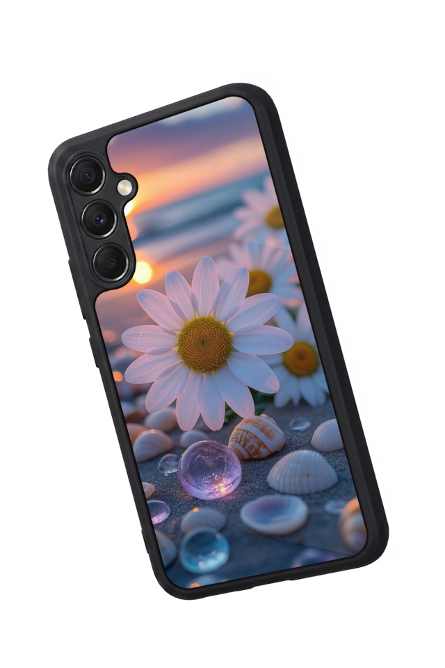 Samsung Galaxy M34 Uyumlu Cicek Tasarımlı Glossy Premium Kılıf