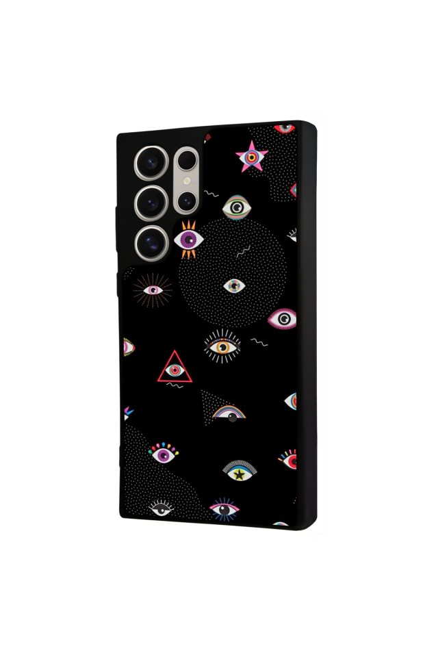Samsung Galaxy S22 Ultra Uyumlu Göz Tasarımlı Glossy Premium Kılıf