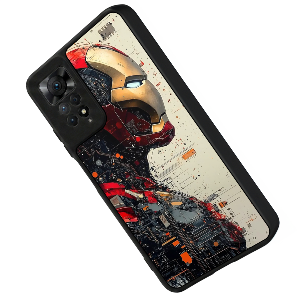 Xiaomi Redmi Note 12 Pro Uyumlu  Iron Man ( Demir Adam ) Tasarımlı Glossy Premium Kılıf