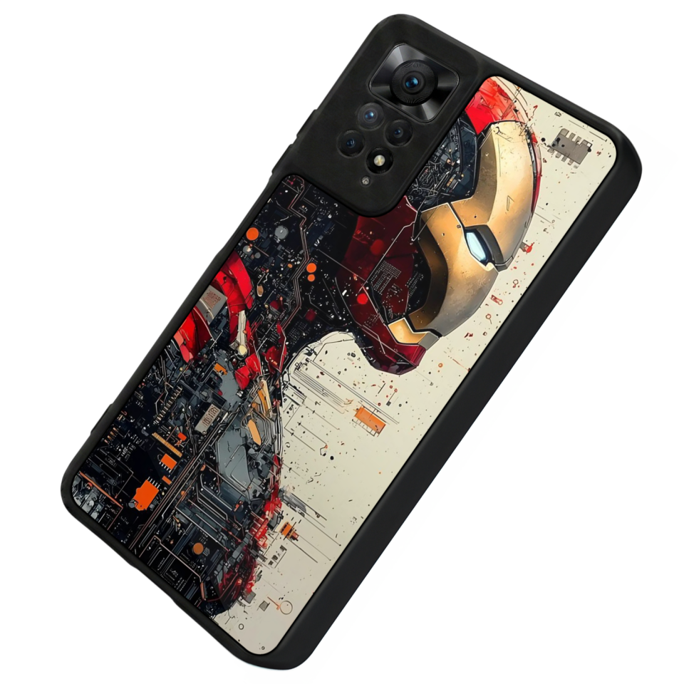 Xiaomi Redmi Note 12 Pro Uyumlu  Iron Man ( Demir Adam ) Tasarımlı Glossy Premium Kılıf