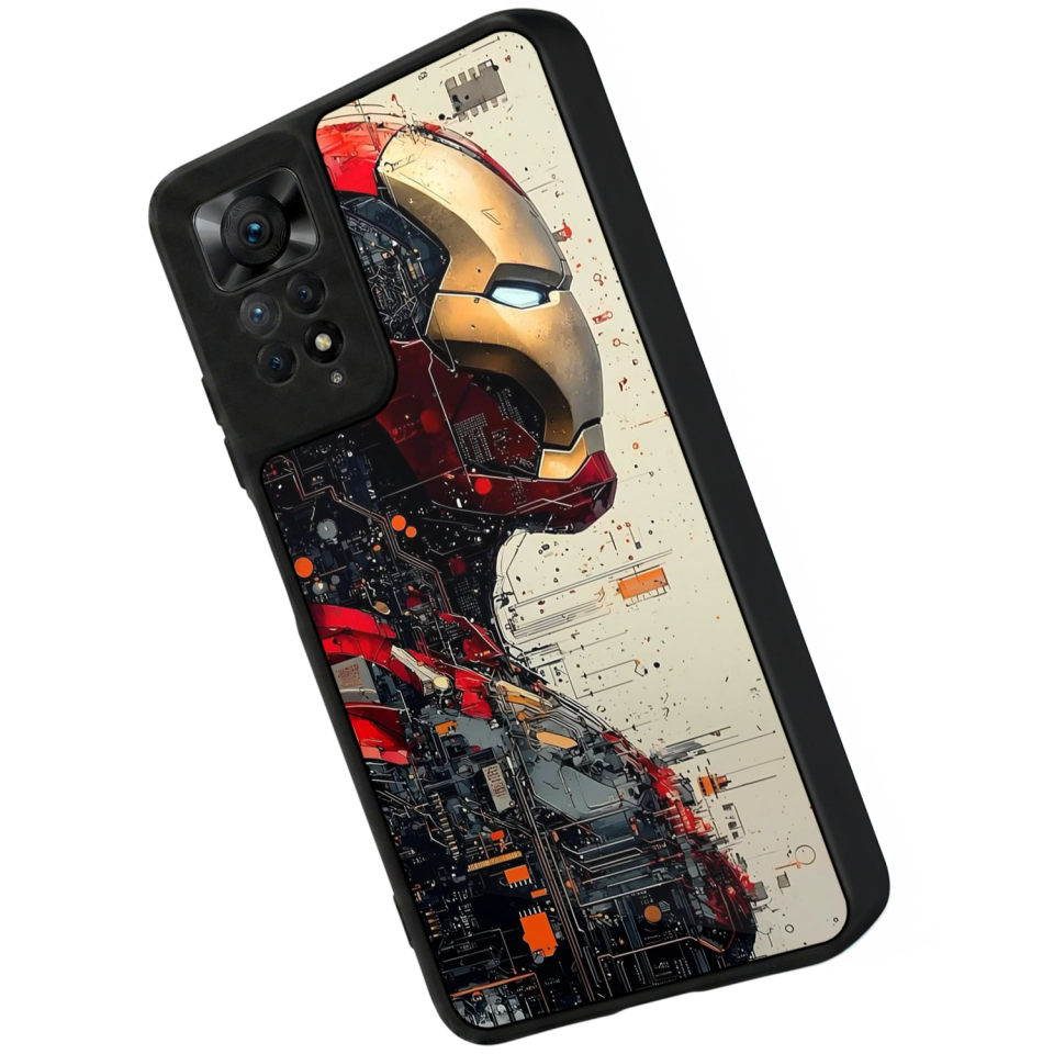 Xiaomi Redmi Note 12 Pro Uyumlu  Iron Man ( Demir Adam ) Tasarımlı Glossy Premium Kılıf